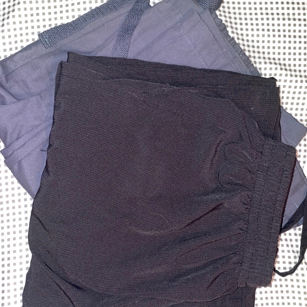 S/M scrub bottoms one black and one gray